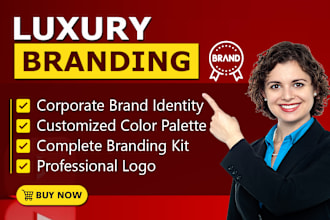 design corporate brand style guide and luxury branding for your company