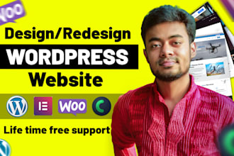 design, redesign, build, copy clone revamp wordpress website as elementor expert