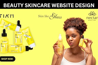 build cosmetics website skincare shopify  store beauty website cosmetics store
