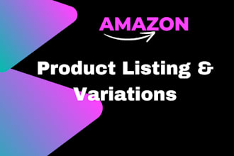 create amazon product listing and variation and also fix amazon listing