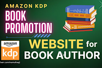 build book author website for amazon kindle book promotion kdp