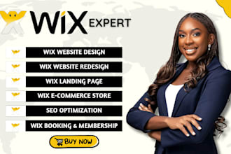 build wix website design, wix website redesign, wix online store