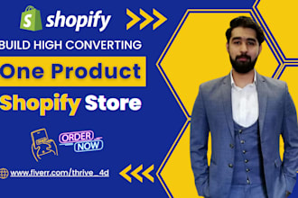 build one product shopify dropshipping store