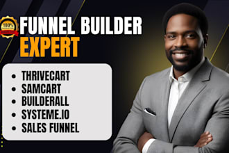 design thrivecart systeme io samcart sales funnel builderall landing page expert
