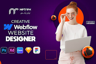 do webflow website development or design 3d animated webflow landing page