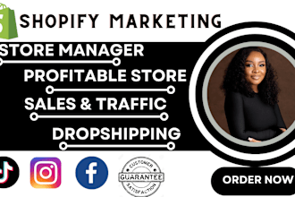 do shopify sales, shopify marketing, shopify manager, shopify store advertising