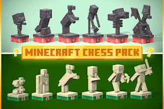 blockbench models minecraft chess pack
