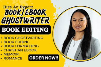 be KDP ebook writer book editor self help christian nonfiction ebook ghostwriter