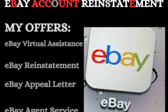 do  ebay, amazon,etsy,shopify store reinstatement, appeal letter  writing, poa,