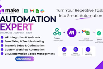fix make com, made com, setup make com automation, make automation, make expert