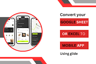 recreate your google sheet excel into functional  glide app