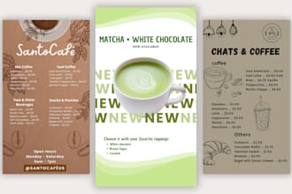 design a coffee shop menu in 1 day