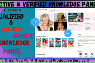create a perfect and approved google knowledgepanel panel for your brand