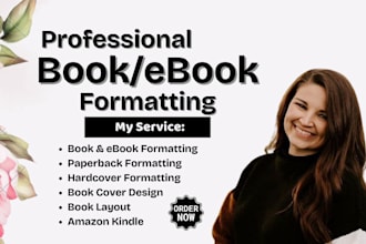 assist you with book formatting for amazon kdp book cover design and publishing
