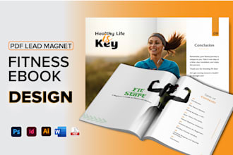 design health fitness ebook workout plan PDF lead magnet freebie ebook canva