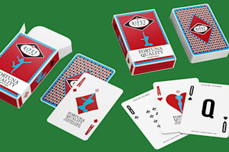 illustrate game card art board game playing cards tarot cards with box mockup