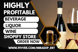 design wine liquor beverage grocery coffee brewery whiskey shopify store website
