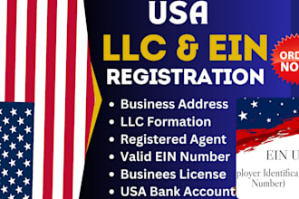 llc registration ,dissolve llc, ein number, US bank account, itin tax id, US tax