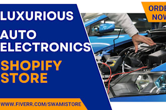 design highly profitable auto electronics shopify shopify website
