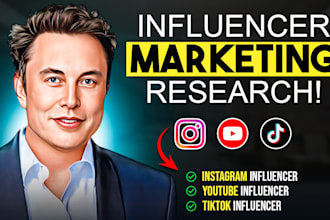 find instagram influencer research and youtube influencer and outreach them