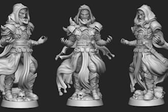 sculpt, 3d miniatures and custom model for 3d printing, dnd, nft, cnc miniatures