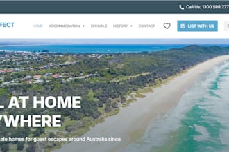 build wordpress vacation travel, rental, hotel and apartment booking website