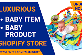 design luxurious baby items shopify store toy shopify website