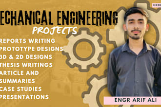 do mechanical projects, cad drawings, and technical writings