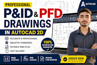 create pid and pfd drawings, process flow diagrams in autocad