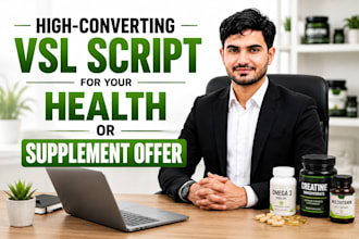 write a high converting vsl script for your health or supplement offer