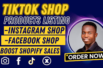 setup tiktok shop, tik tok ads manger, facebook shop or instagram shop