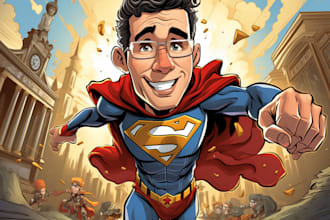 make a superhero caricature for you
