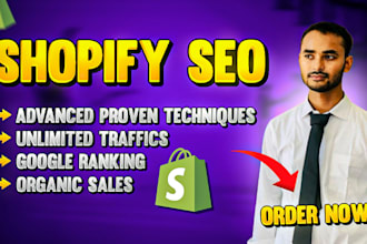 complete seo of shopify ecommerce store to increase orgnic sales