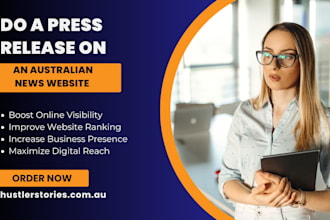 do a press release on an australian news website  hustler stories