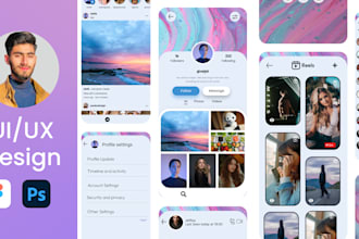 design mobile app, UX UI design, mockup, prototype in figma
