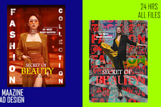 design magazine covers, layouts and ads in 24 hrs