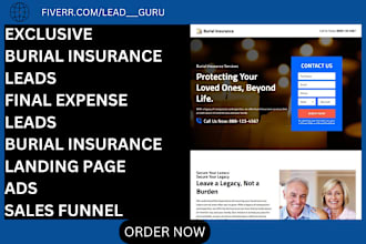 generate exclusive burial insurance lead final expense leads via landing page
