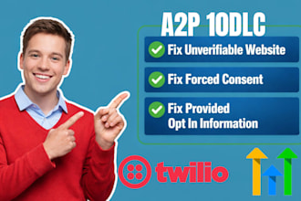fix a2p 10dlc registration, tcr compliance expert, twilio toll free, a2p 10dlc