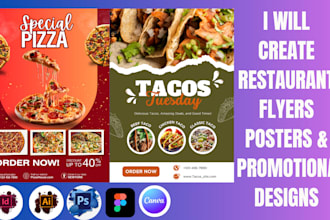 create restaurant flyers posters and promotional designs