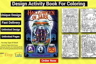 design kids activity book and kids coloring book for kdp