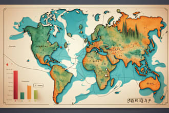 professionally draw vector map illustration
