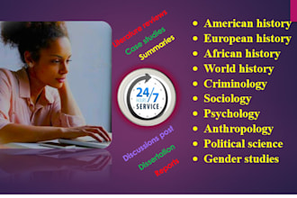 do any history, criminology and social science related research