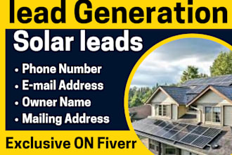 generate solar leads, homeowner leads, for your business