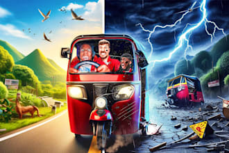 design amazing eye catchy youtube thumbnail