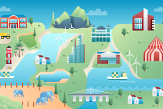 draw custom map illustrations for events, locations