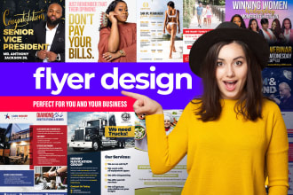 design a professional flyer or brochure for your business