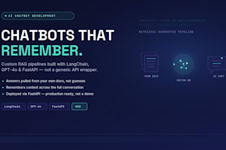 develop an ai chatbot with memory and document retrieval for your website