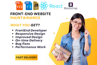 do frontend website maintenance