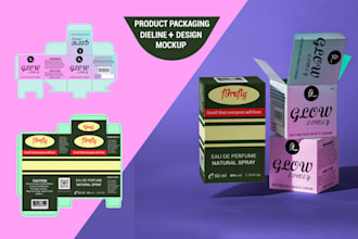 do product box packaging, subscription box with label and logo
