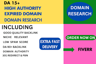 research high quality niche relevant expired domains for 301 redirect